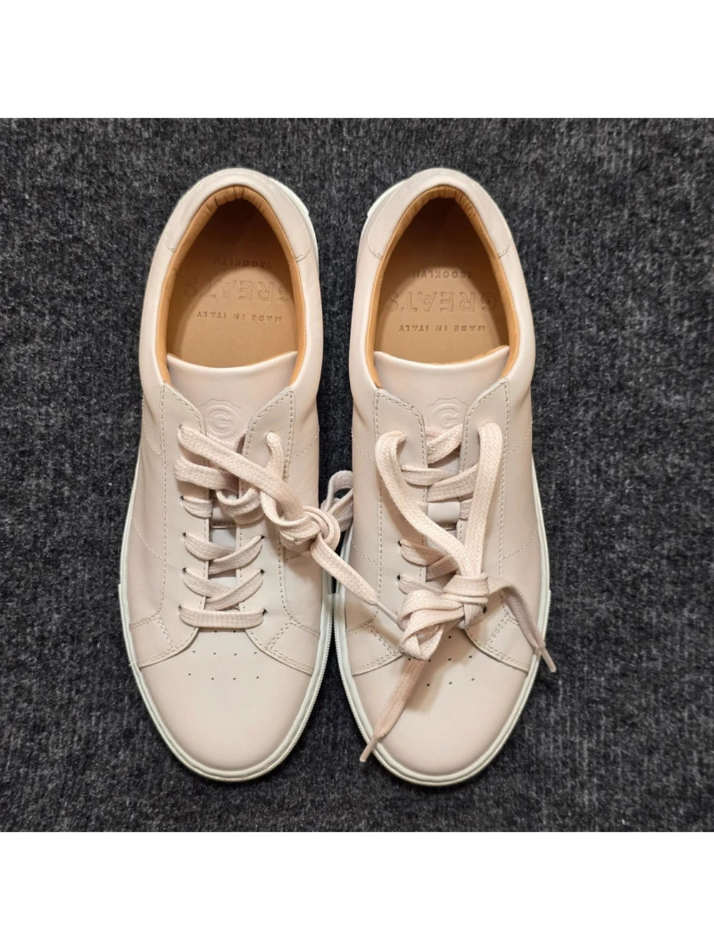 Greats The Royale Blush Pink Leather Sneakers Size Women 9 EUR 39 New Italy